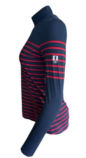 70degrees French Stripe Performance Sun Shirt - Image 7