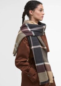 Barbour Blair Tartan Scarf - Gardenia