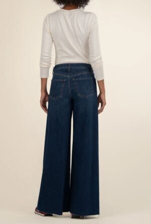 KUT Blake Hi Rise Super Wide Jeans - Dark Wash - Image 3