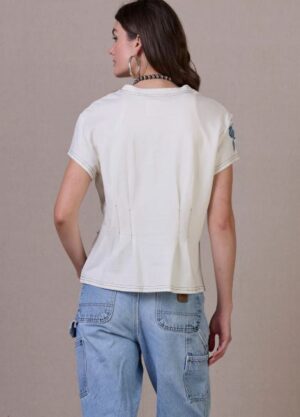 Double D Ranchwear Misfit Madonna Top - Baby's Breath - Image 3
