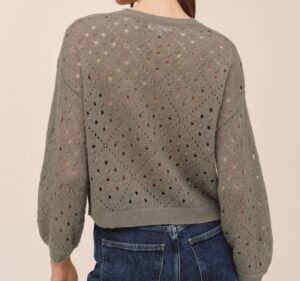 Bella Dahl Balloon Sleeve Sweater - Shadow Moss - Image 4