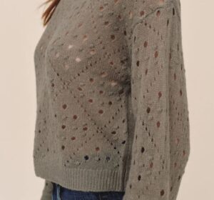 Bella Dahl Balloon Sleeve Sweater - Shadow Moss - Image 2