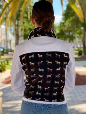 Stacy Bradley White Denim Jean Jacket - Image 2