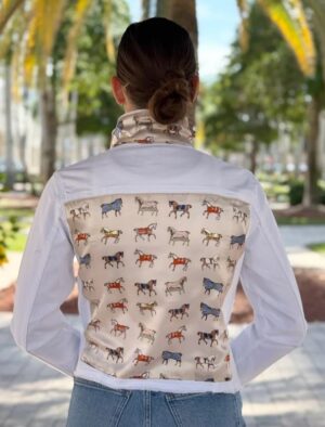 Stacy Bradley White Denim Jean Jacket - Image 3