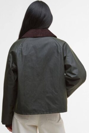 Barbour Arlene Waxed Jacket - Fern / Ancient Tartan - Image 3
