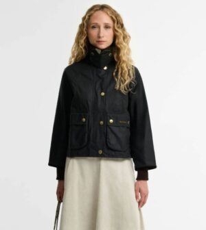 Barbour Beadnell Crop Wax Jacket - Image 3