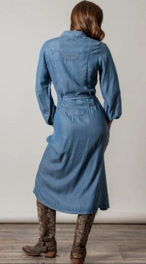 Kimes Channy Long Sleeve Denim Dress - Image 3
