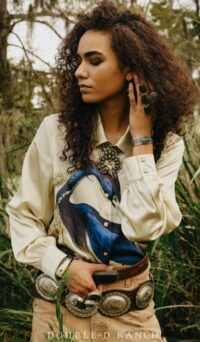 Double D Ranchwear Louisiana Heron Blouse